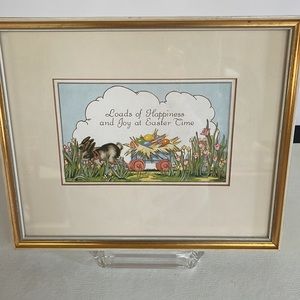 Professionally Framed Victorian Easter Greeting